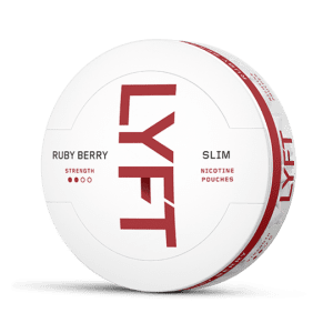 LYFT Ruby Berry slim nicotine pouch with sweet berry flavour