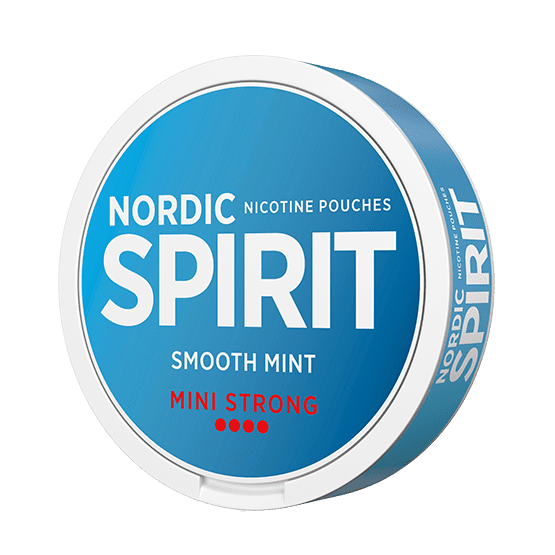 Nordic Spirit Smooth Mint Strong Mini nicotine pouch with a strong, refreshing mint flavour in a compact, discreet size