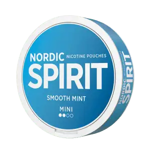 Can of Nordic Spirit Mini Smooth Mint nicotine pouches – crisp menthol and sweet peppermint (mini format)