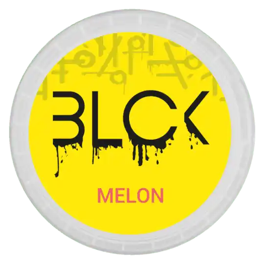 Can of KILLA BLCK Melon slim nicotine pouches – refreshing fruity melon flavor, 16 mg/g