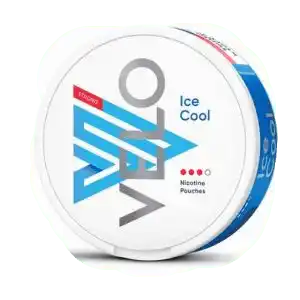 Tin of VELO Ice Cool nicotine pouches – refreshing icy mint, medium (10 mg) strength