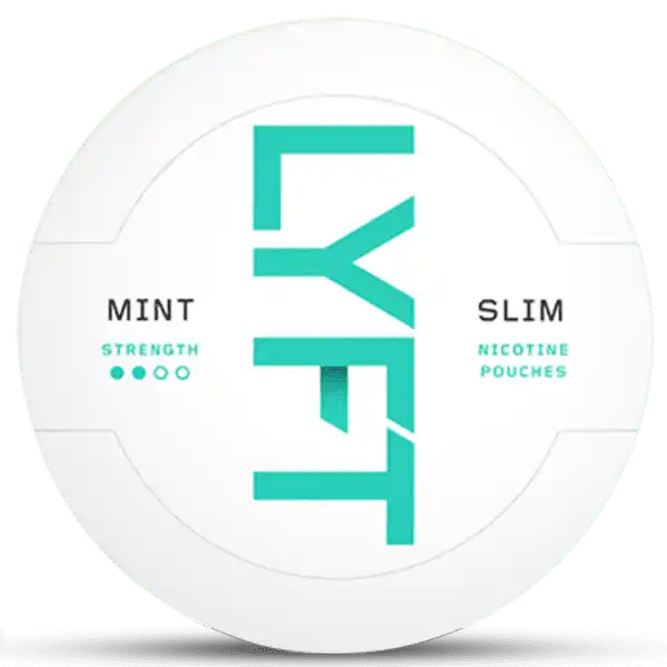 Can of LYFT Mint nicotine pouches – slim spearmint and menthol blend